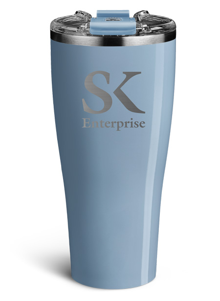 blue tapered tumbler