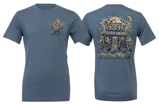 SXSW Saloon t-shirt, front & back