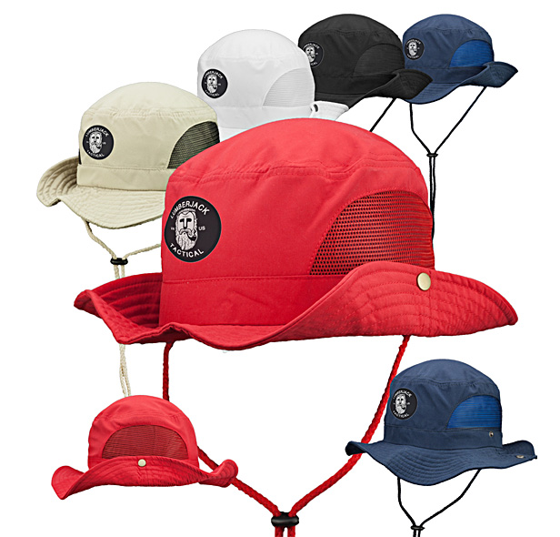 foldable bucket hats, assorted colors front & back view