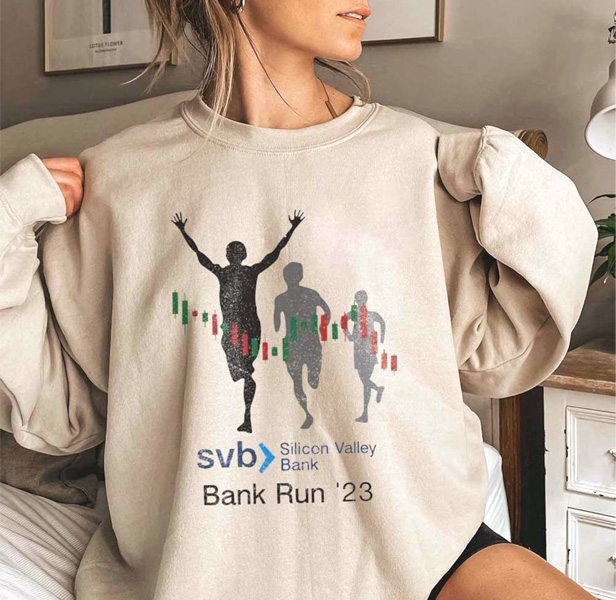 woman wearing SVB sweatshirt