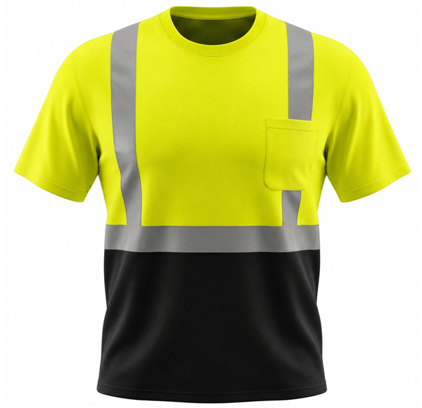 ANSI Class 2 Black Bottom SS T-Shirt 