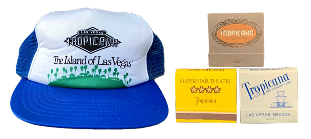 Tropicana hat and matchbooks