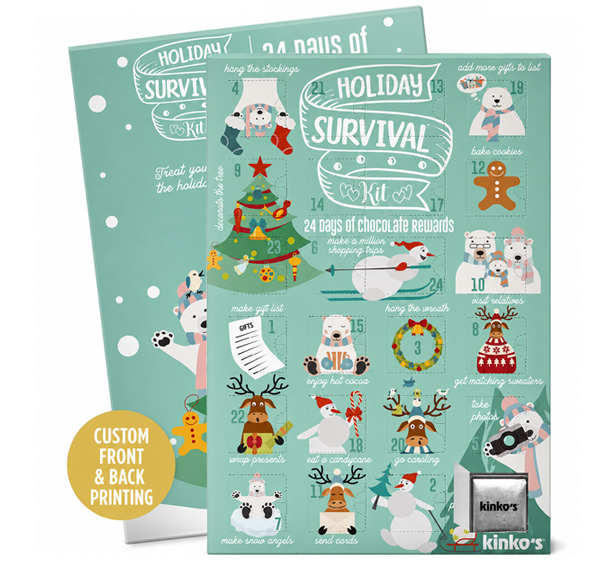 custom-designed advent-style calendar