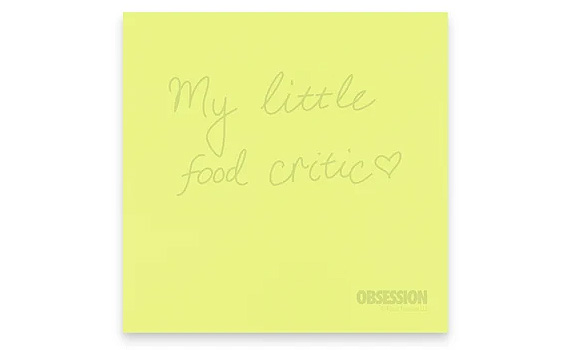 “My Little Food Critic” sticky notes