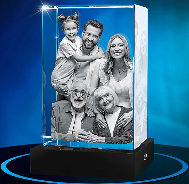 3-D Crystal Photo Frame
