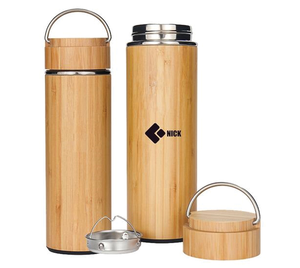 stainless-steel/bamboo bottle