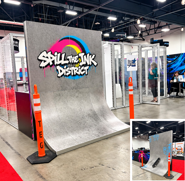 entrance to the Spill The Ink District at PRINTING United Expo 