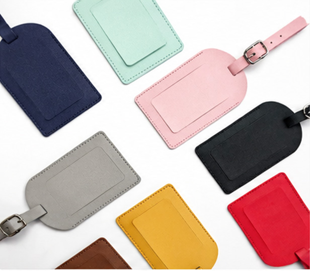 Faux Leather Luggage Tag