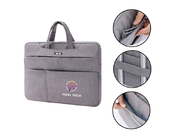 gray laptop bag