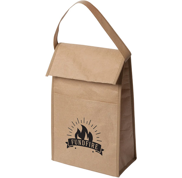 retro paper bag-inspired lunch totes