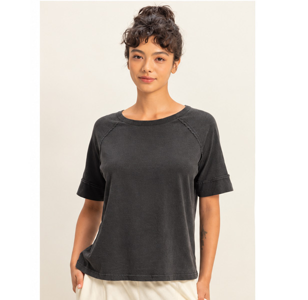 Acid-Washed Raglan T-Shirt 