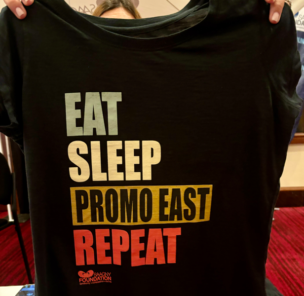 eat, sleep, promo east, repeat tees