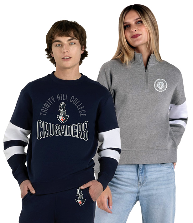 Cropped fleece quarter-zip pullover