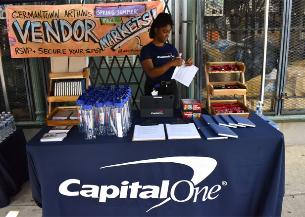 Capital One booth at Juneteenth festival