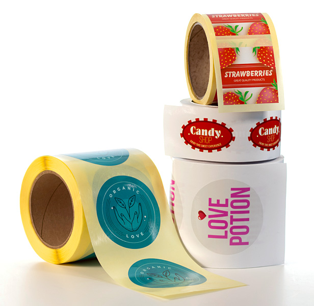 stickers on a roll