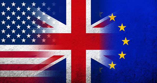 US, UK & EU flags merged together