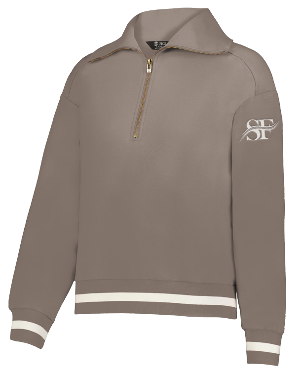 French terry quarter-zip pullover