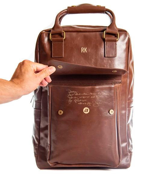 leather backpack