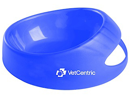 blue pet bowl