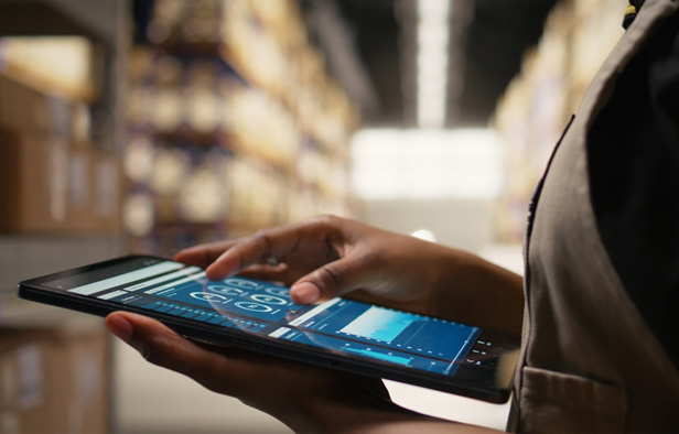 Distribution center worker