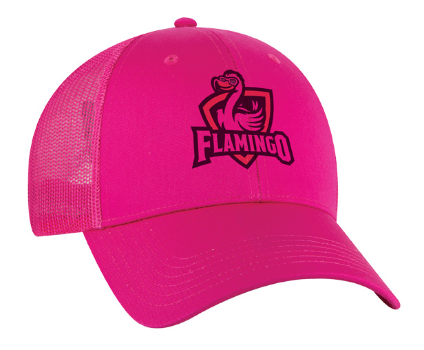 hot pink trucker hat