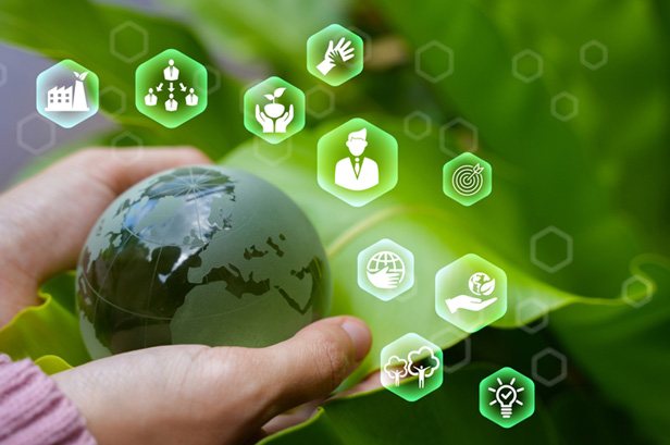 sustainability and corporate responsibility concept
