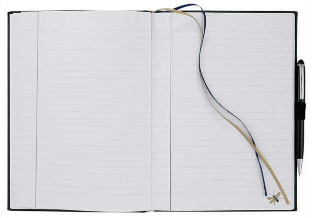 hardcover-bound notebook