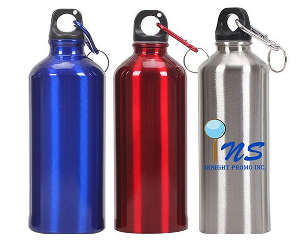 aluminum water bottle with carabiner