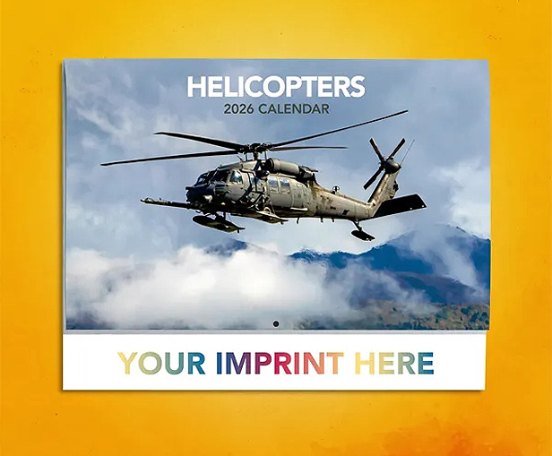 Oversized Helicopters Wall Calendar