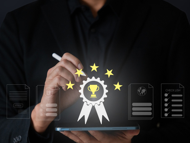 Business Ribbon Reward Stock Image