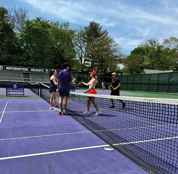 people playing pickleball at Northwestern