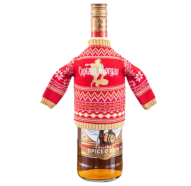Custom full knit wine bottle and can Christmas sweater