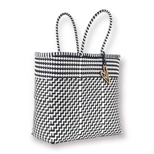 Handwoven Plastic Tote