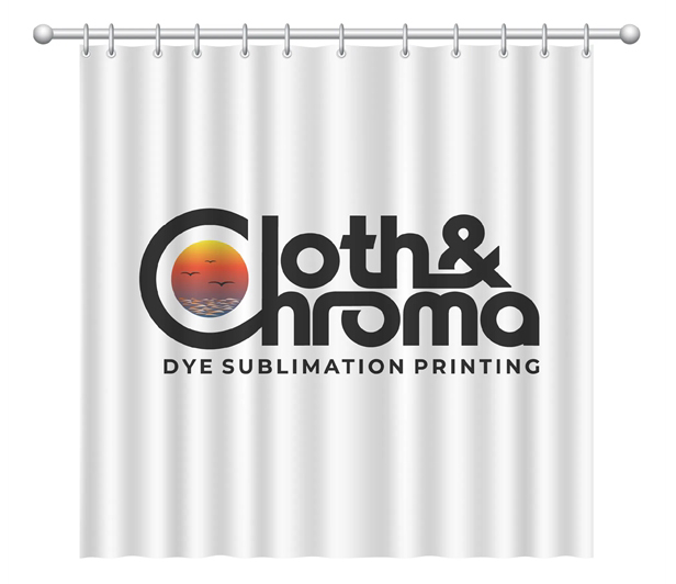 sublimated shower curtain