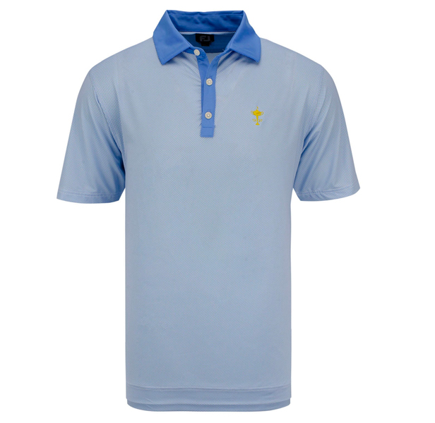 men's mini-check blue Ryder Cup polo